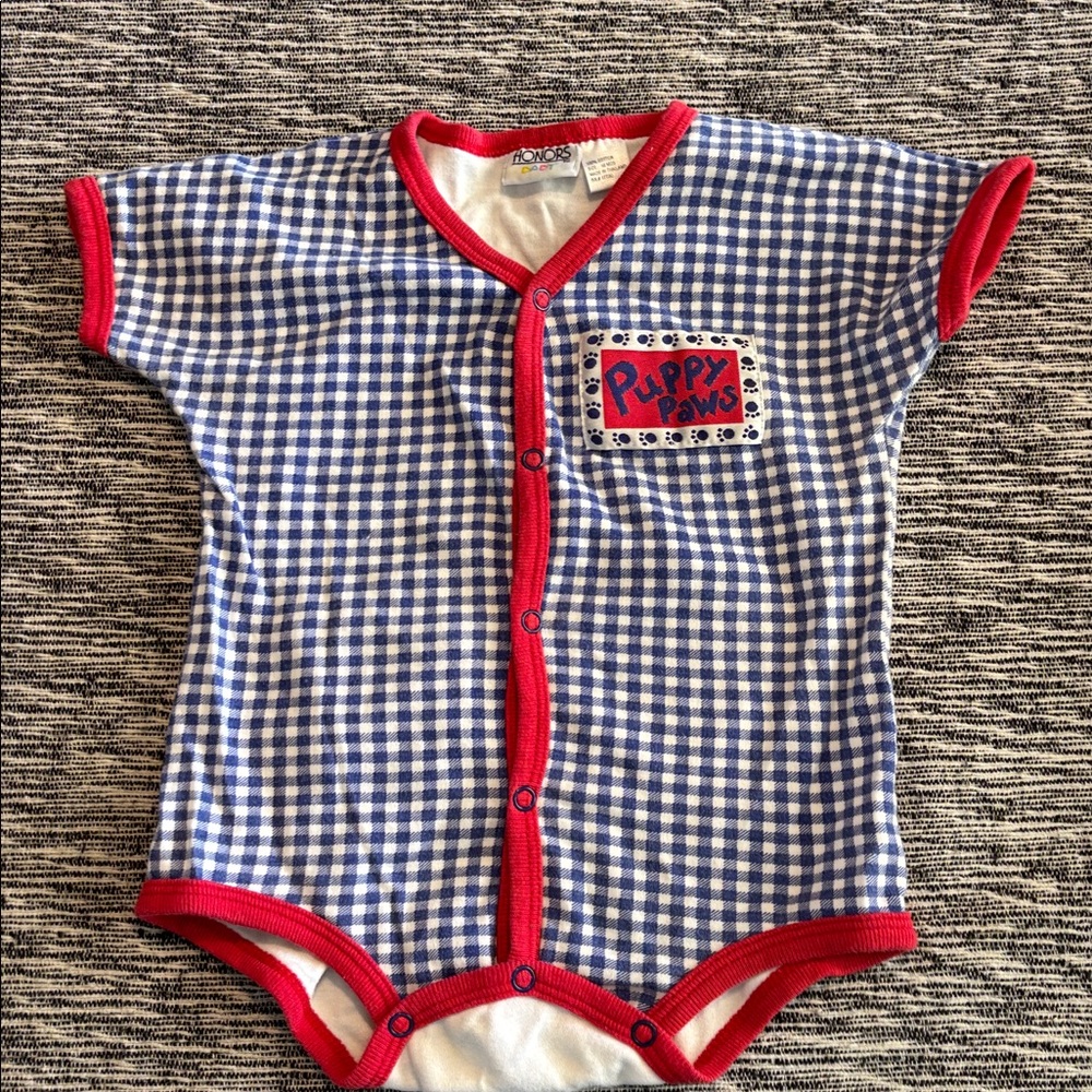 Vintage puppy paws onesie baby 18 months - Picture 2 of 3